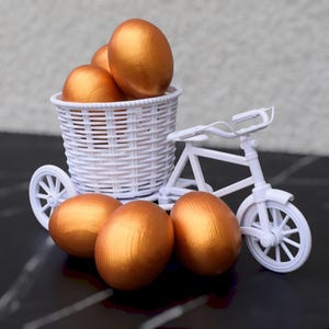 Handmade golden decorative Easter egg for elegant spring table decor or unique seasonal holiday accent