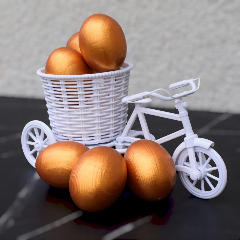 Handmade golden decorative Easter egg for elegant spring table decor or unique seasonal holiday accent