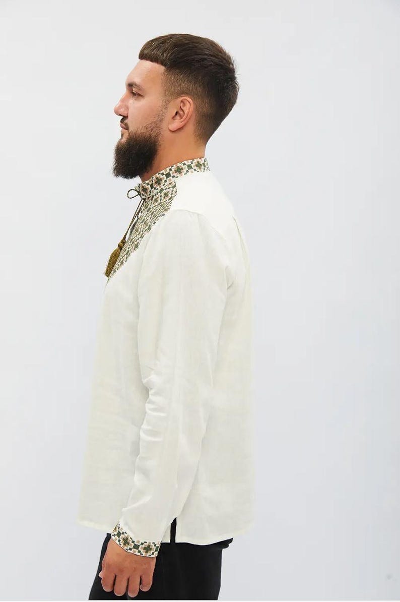 Traditional men's embroidered Ukrainian shirt
