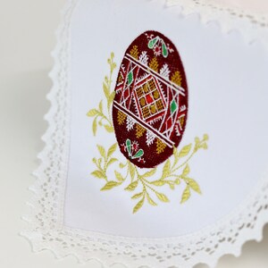 Beige Easter basket cover, Cotton Pascha basket cover, Greek Easter decor, Ukrainian Easter souvenir, Greek Easter gifts, Embroidered napkin bild 9