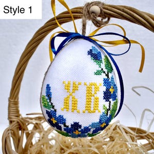 egg ornaments with colorful floral designs