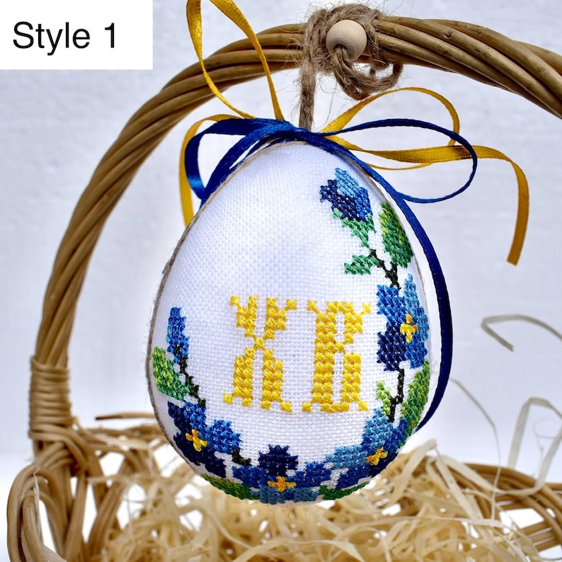 egg ornaments with colorful floral designs
