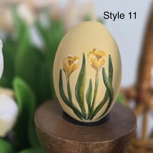 Hand painted easter egg with flowers, decorative easter egg, floral easter decor, spring home decoration, easter gift idea Style 11
