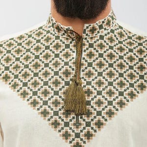Traditional men's embroidered Ukrainian shirt