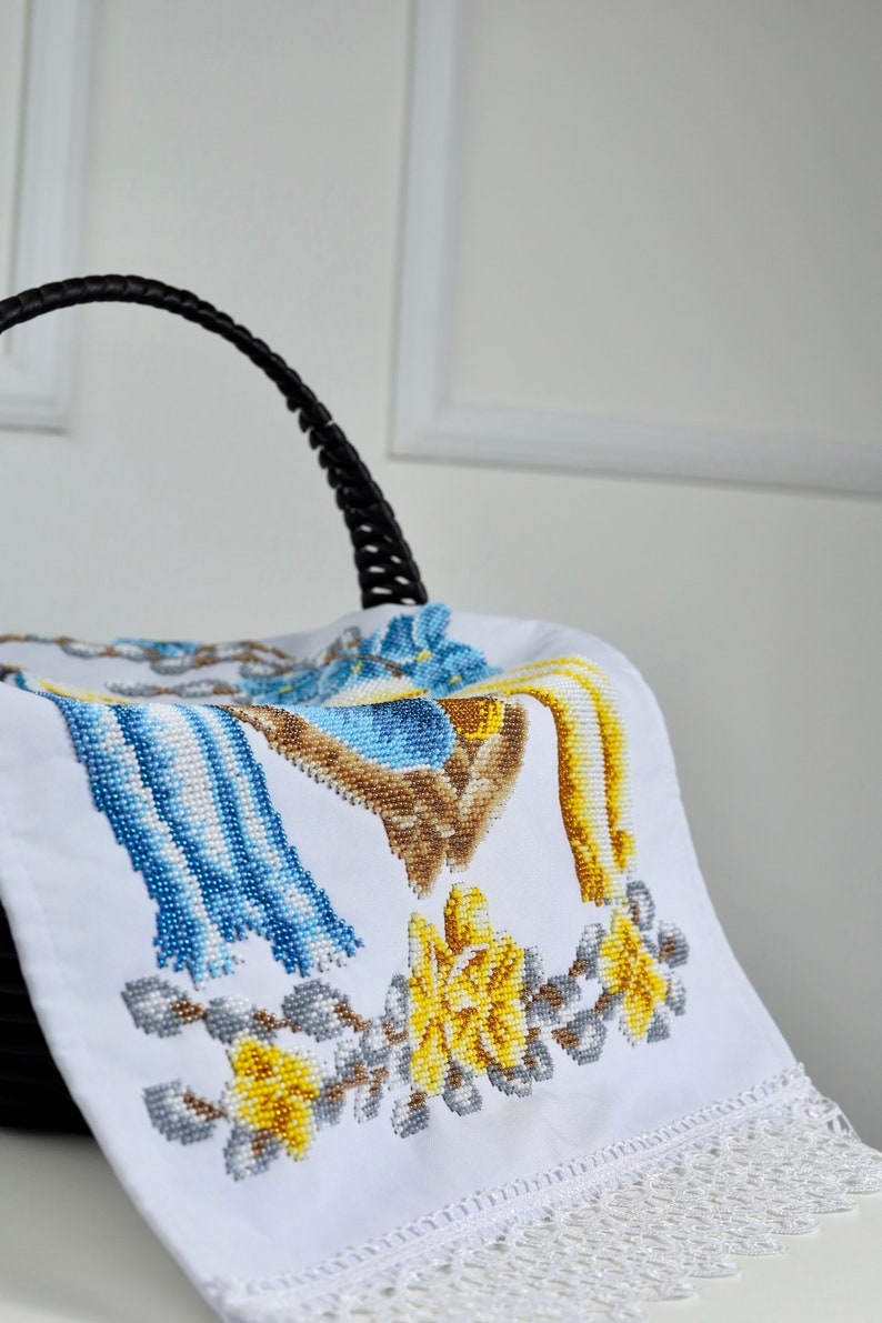 Embroidered Easter Basket Cover