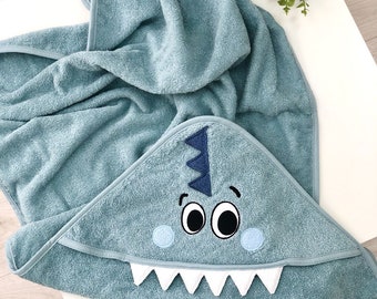 Dinosaur hooded towel for baby and toddler, Beach towel for kids, Baby boy hooded towel , Beach bath pool kids towel, Unisex towel