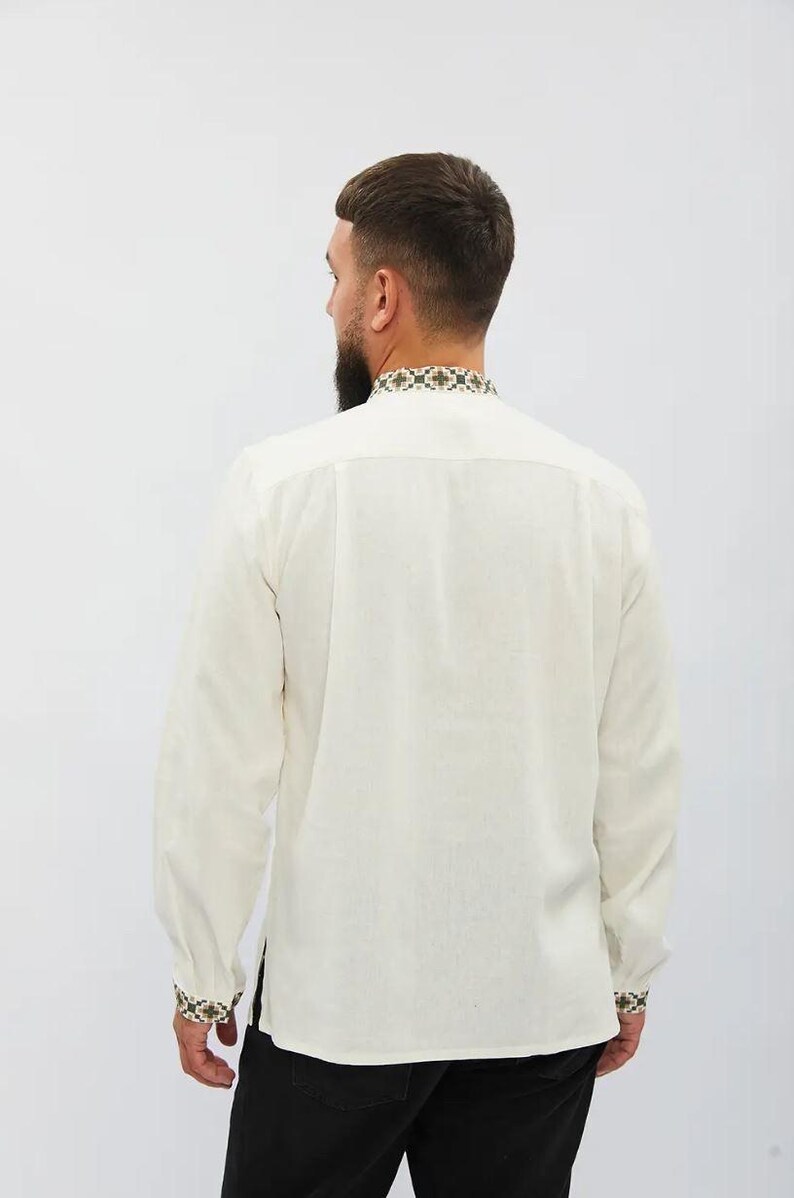 Traditional men's embroidered Ukrainian shirt