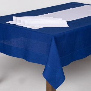 Elegant linen table runner for dining table