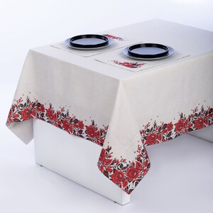 Linen embroidered napkin