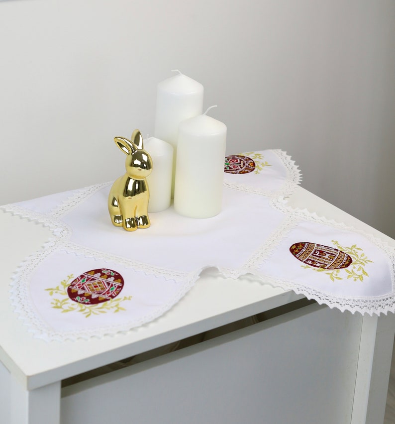Beige Easter basket cover, Cotton Pascha basket cover, Greek Easter decor, Ukrainian Easter souvenir, Greek Easter gifts, Embroidered napkin bild 8