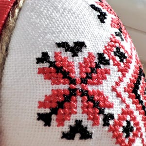 Embroidered Easter egg ornament