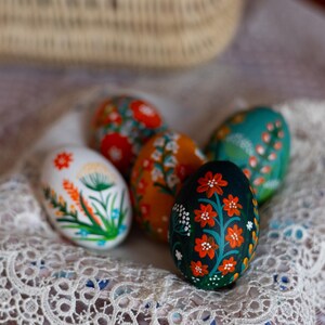 Hand-painted wooden Easter eggs