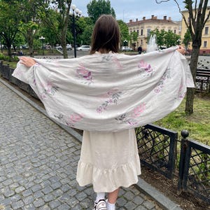 Linen lightweight wrap for church or casual wear