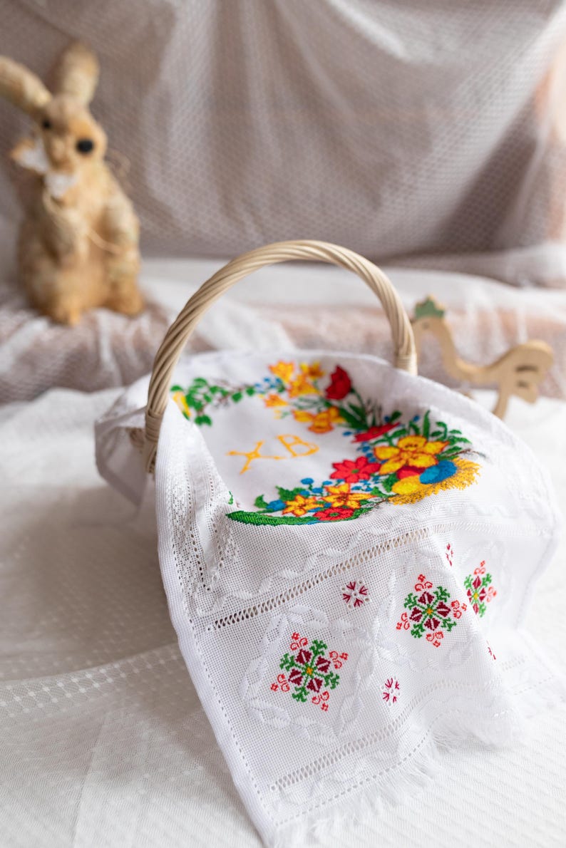 Handmade Ukrainian Easter Basket Cover