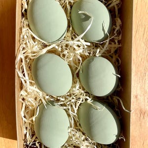 Sage Green Easter Egg, Hand Painted Wooden Egg, Neutral Easter Decor, Farmhouse Easter Decoration, Spring Home Decor
