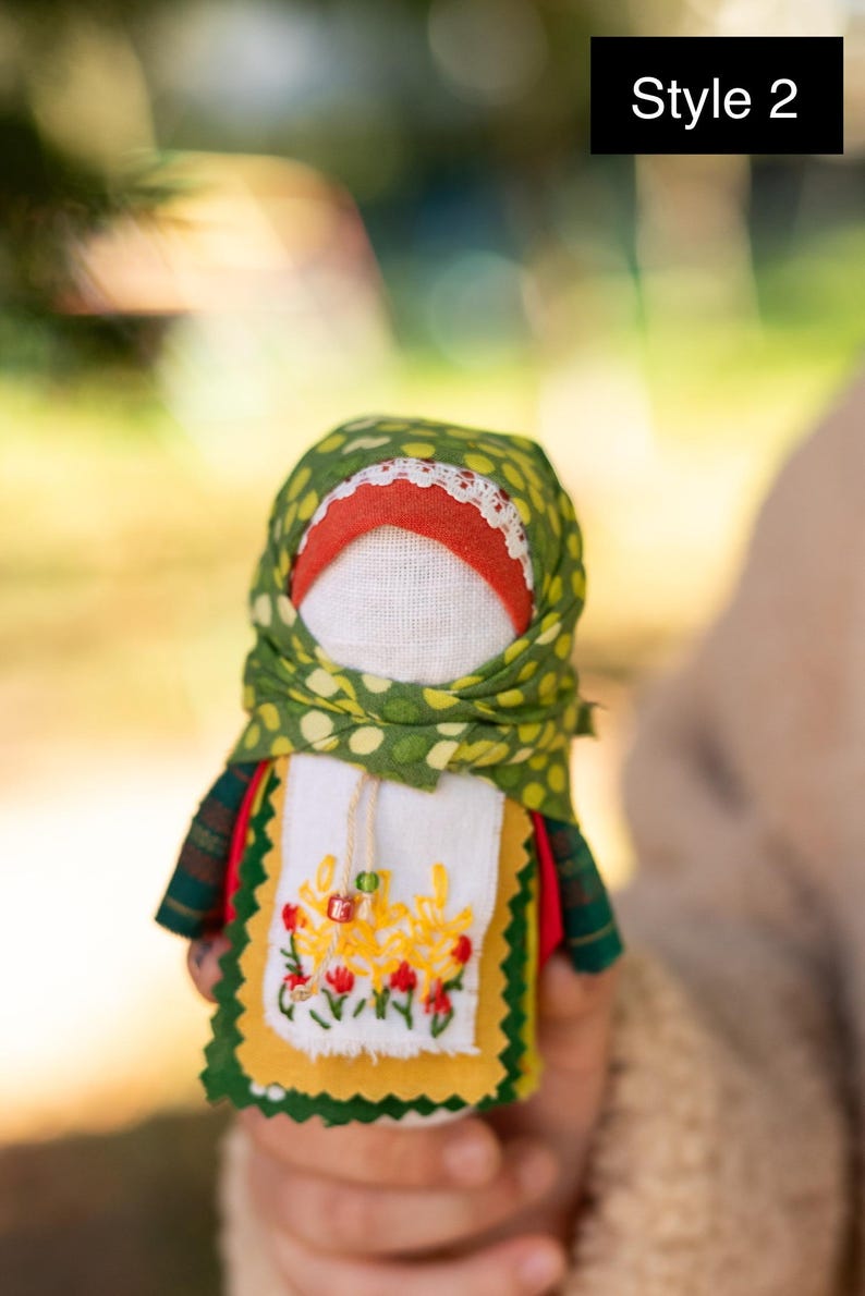 Embroidered Slavic Zernynka dolls