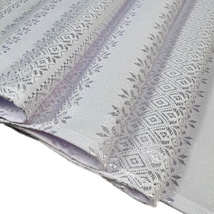 Traditional Ukrainian Rushnyk Towel, White Woven Ritual Cloth, Orthodox Wedding Embroidered Runner, Folk Home Decor Textile