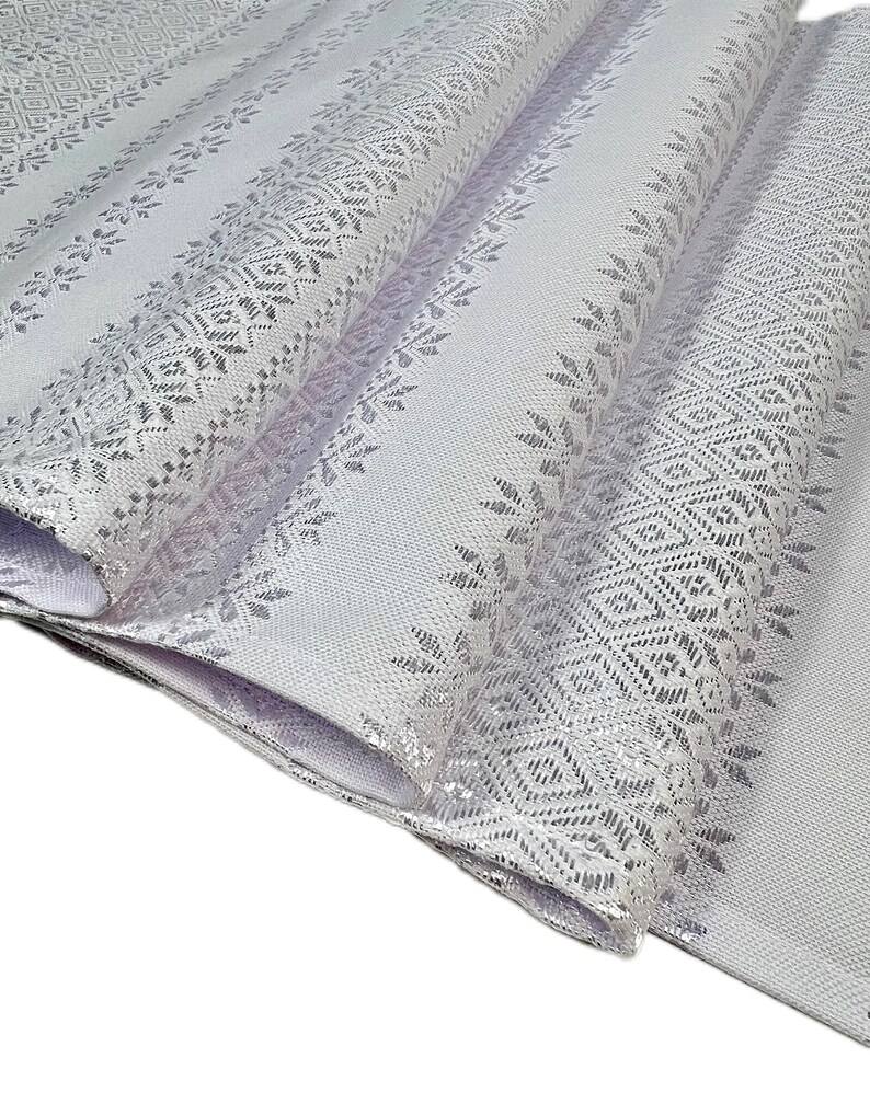 Traditional Ukrainian Rushnyk Towel, White Woven Ritual Cloth, Orthodox Wedding Embroidered Runner, Folk Home Decor Textile