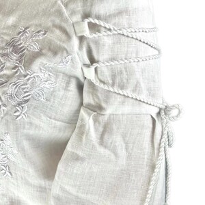White Linen Embroidered Blouse, Ukrainian Vyshyvanka Top, Boho Off Shoulder Shirt, Floral White on White vyshyvanka