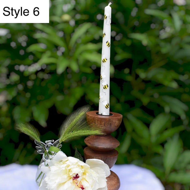 Hand painted candle, Elegant decorative candle for gifts, Home decor or ceremony use, 22cm height