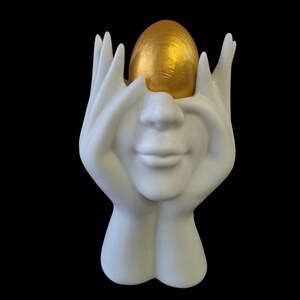 Hand painted gold decorative eggs, Handmade seasonal decor, Symbolic spring home accent, Modern rustic display