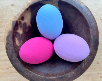 Set of 3 Hand Painted Easter Eggs, Mix & Match Colors, Custom Color Easter Egg Set, Spring Decor, Easter Basket Decoration