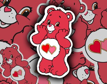 care bear red heart