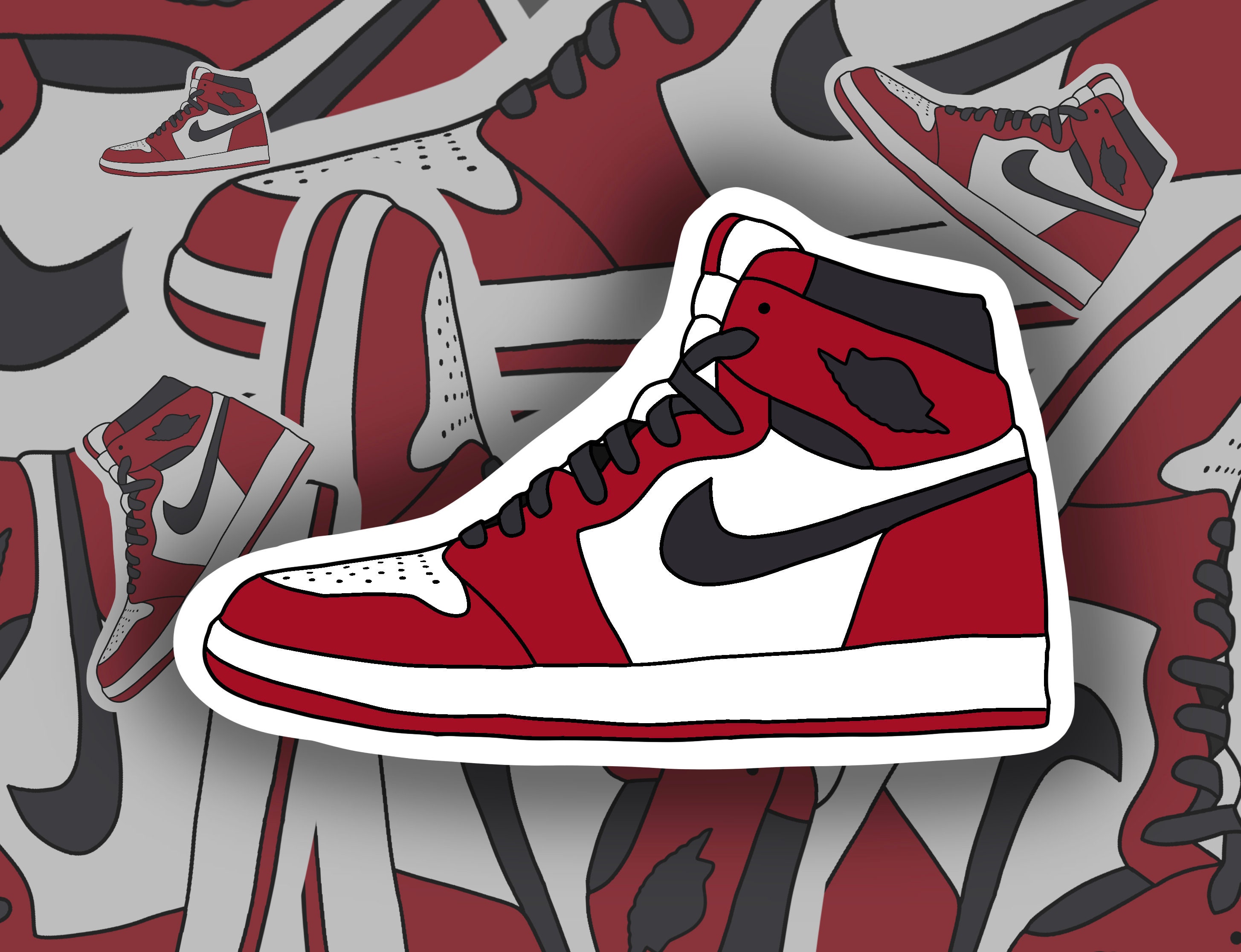 Hyped Sneaker Vinyl Sticker Bundle. 12 x Different Shoes. Etsy