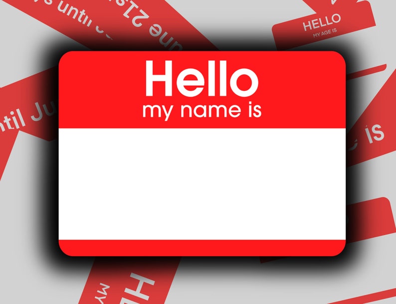 Hallo mein Name ist Vinyl Sticker. Etsy.de