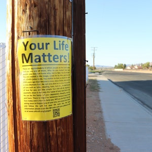 Your Life Matters! | Evangelism Street Signs | Christian Outreach | Gospel Tracts | Pack of 12