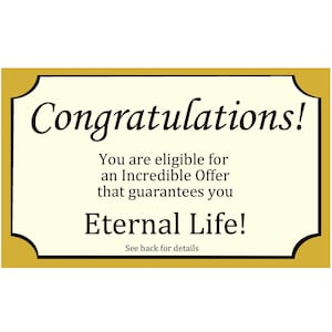 Congrats Tract | Pack of 50 | Gospel Tracts | Bible Tracts | 3x5 Postcard Size