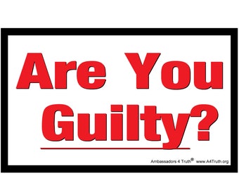 Are You Guilty Tract | Pack of 50 | Gospel Tracts | Bible Tracts | Size (3"x5")