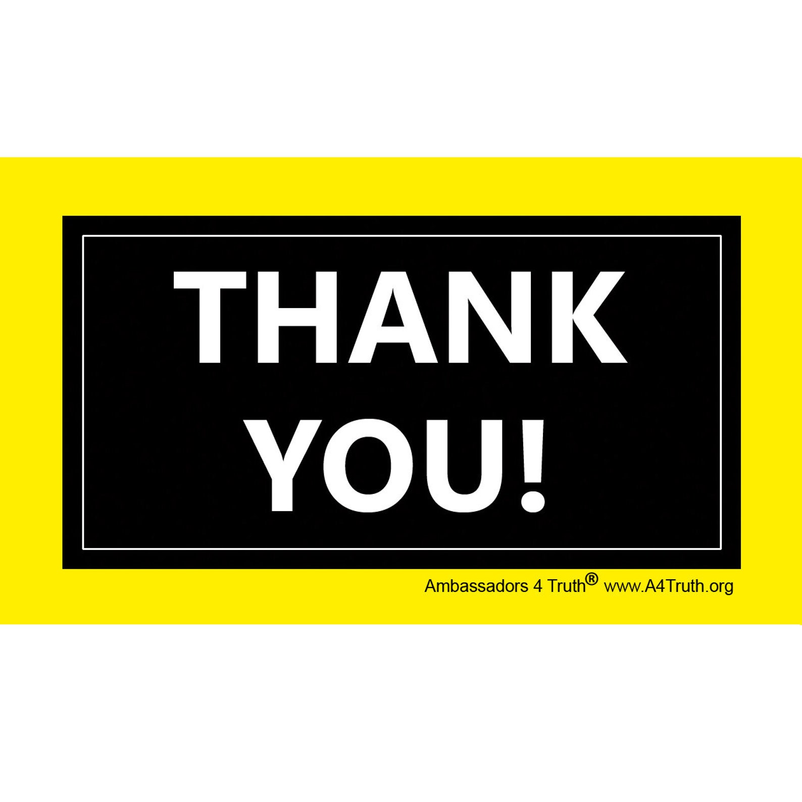 Thank You Christian Gospel Tracts Business Card Size Pack of 50