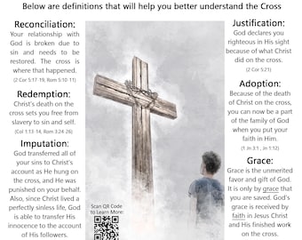 Cross Tract | Pack of 50 | Christian Gospel Tracts | Bible Tracts | Size (5"x5")