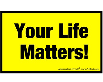 Your Life Matters! | Christian Gospel Tracts | 3x5 Postcard Size | Pack of 50