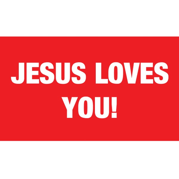 Jesus Loves You! | Christian Gospel Tracts | Business Card Size | Pack of 50