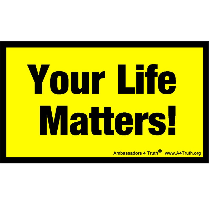 Your Life Matters Pack of 50 Gospel Tracts Business Card Size Etsy