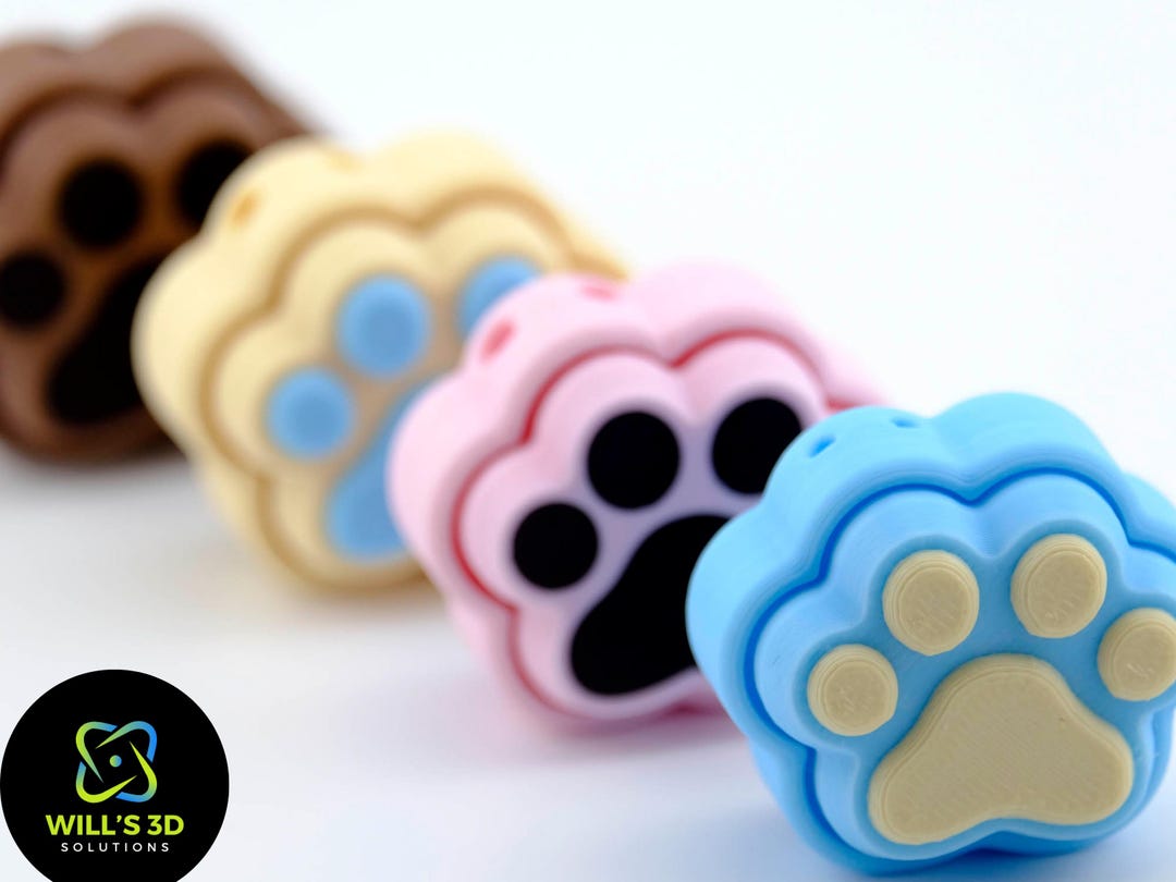 Pet Paw 3D Printed Clicker Fidget - Etsy