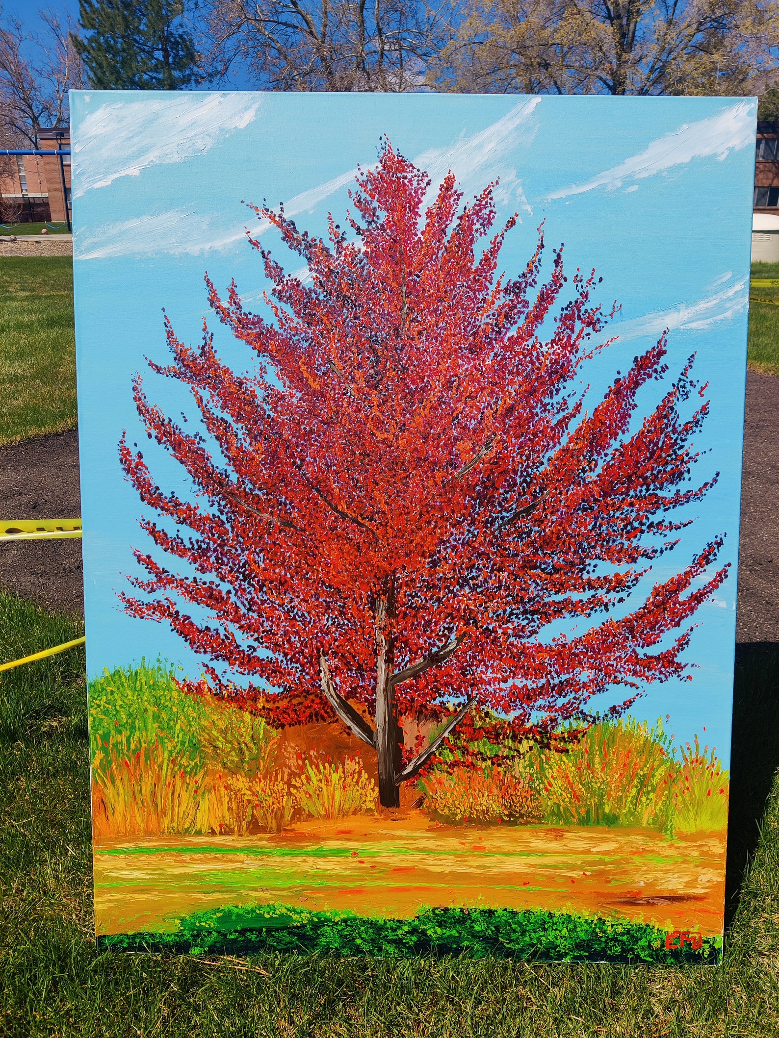 Original Oil painting Maple tree determined Etsy