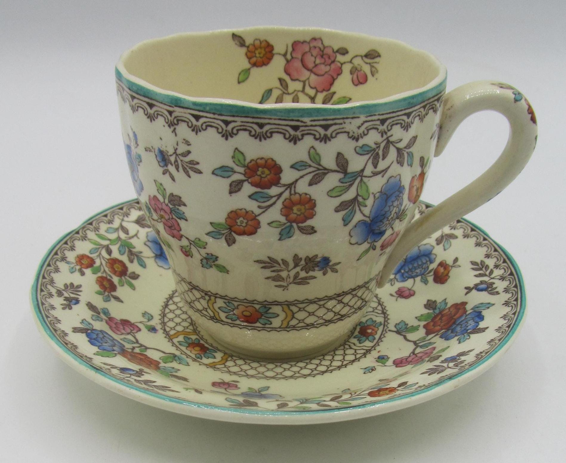 Copeland Spode - Royal Jasmine - Coffee Cup and Saucer - Etsy