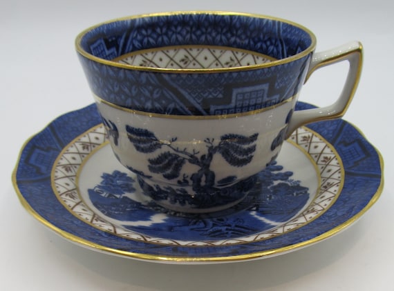 Booths Real Old Willow Tea Cup and Saucer - Etsy