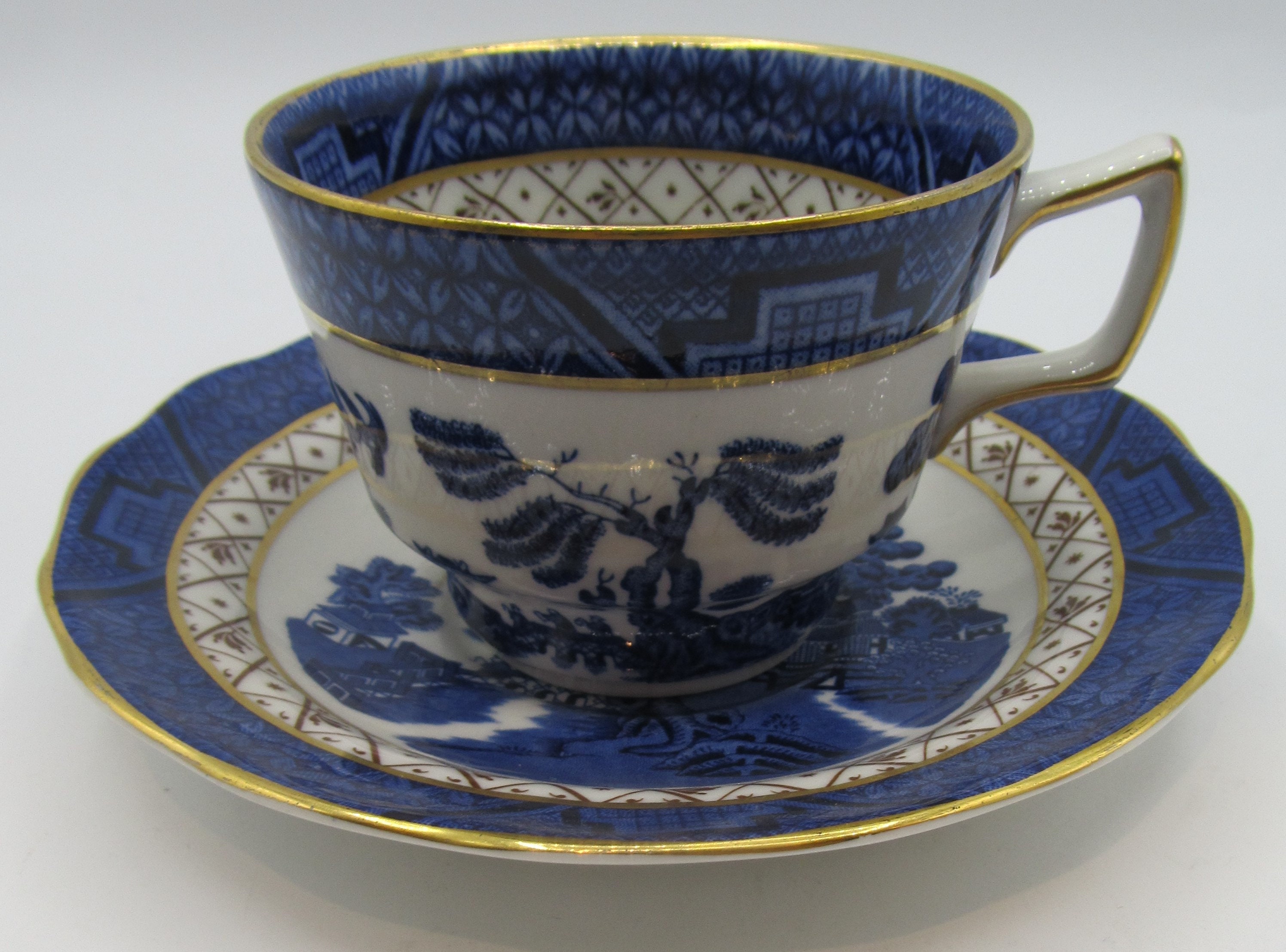 Booths Real Old Willow Tea Cup and Saucer - Etsy