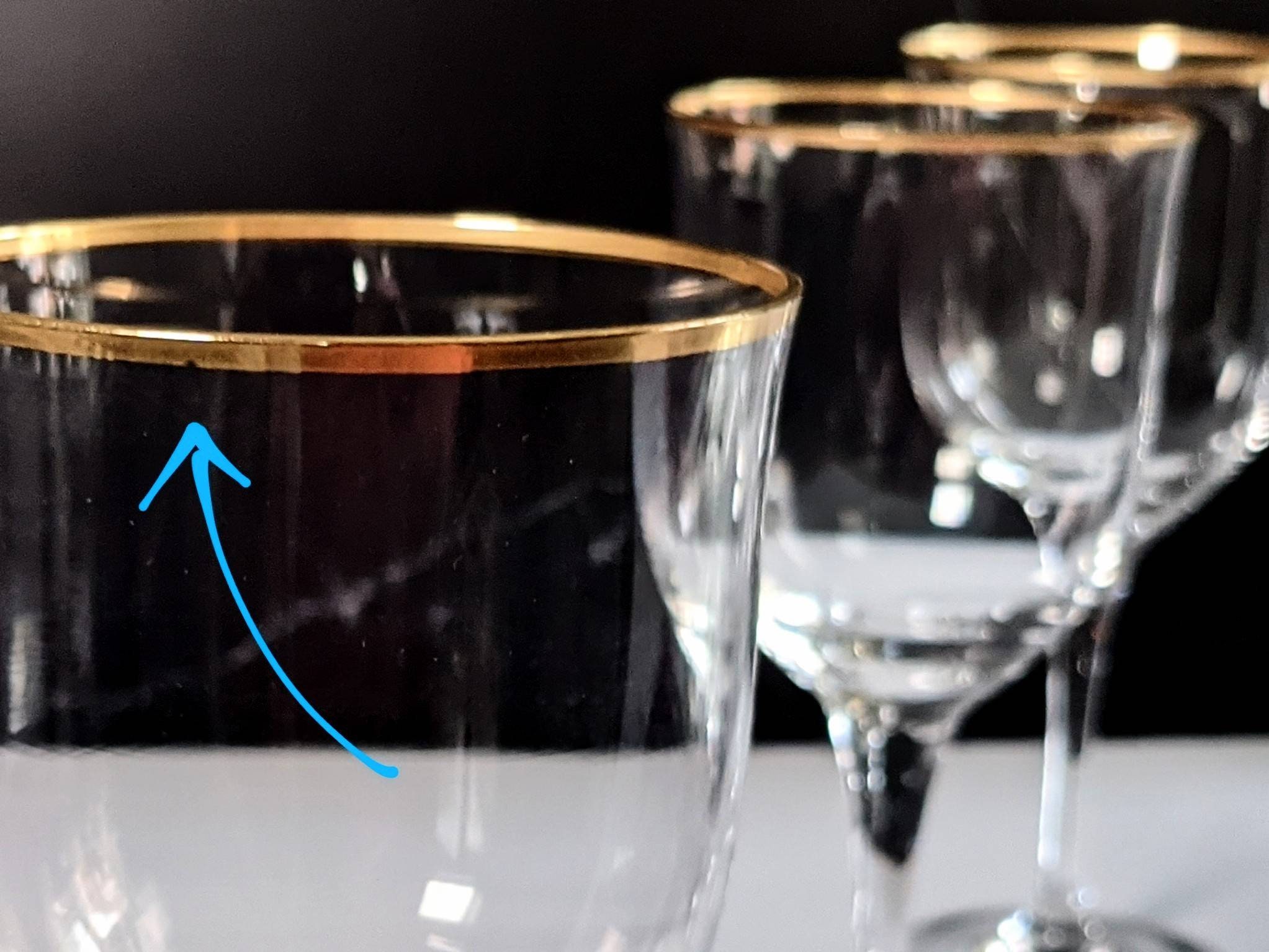 What Is Gilt Rim Set (6) Crystal & Gold Rim Stemware. Vintage Noritake Water or Wine ...