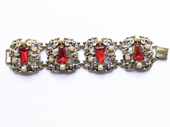 50's Silver Cocktail Charm Bracelet main image 1