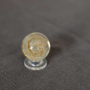 Silver fume swirl marble one inch