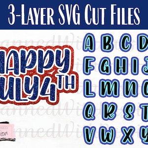 Fuente de contorno de burbuja SVG / Fuente de capa SVG / Clipart de alfabeto para letras de vinilo