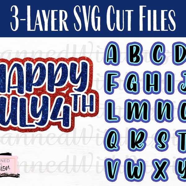 Bubble Outline Font SVG | Layer Font SVG | Alphabet Clipart for Vinyl Letters