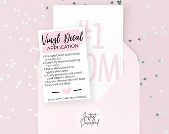 Ready To Print Vinyl Decal Instructions Card