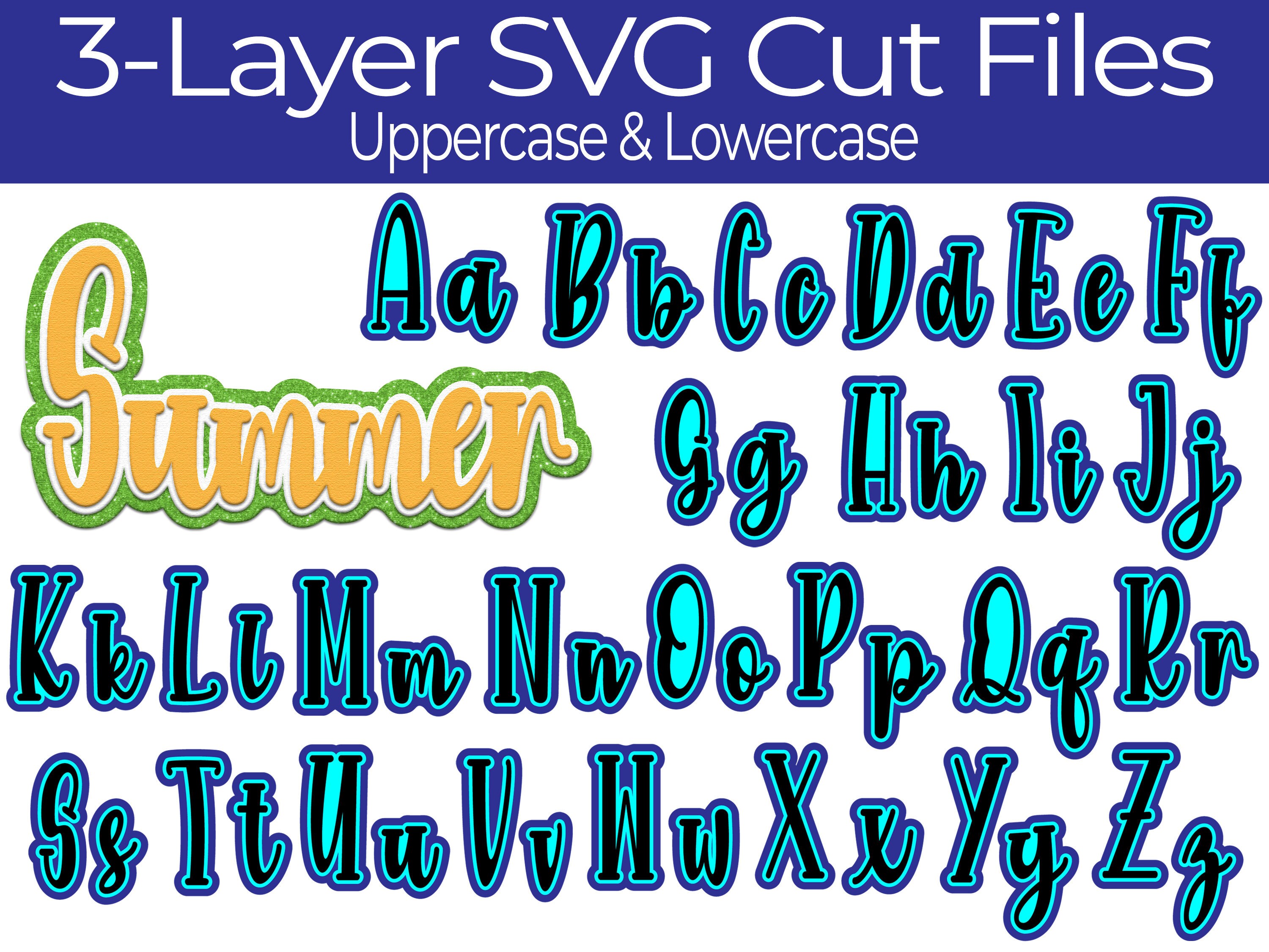 Bubble Outline Font SVG Alphabet Clipart for Vinyl Letters | Etsy