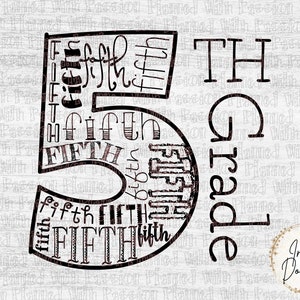 Vijfde klasse SVG | Terug naar School SVG | 5e klas shirt | Eerste schooldag | Leraar Gift